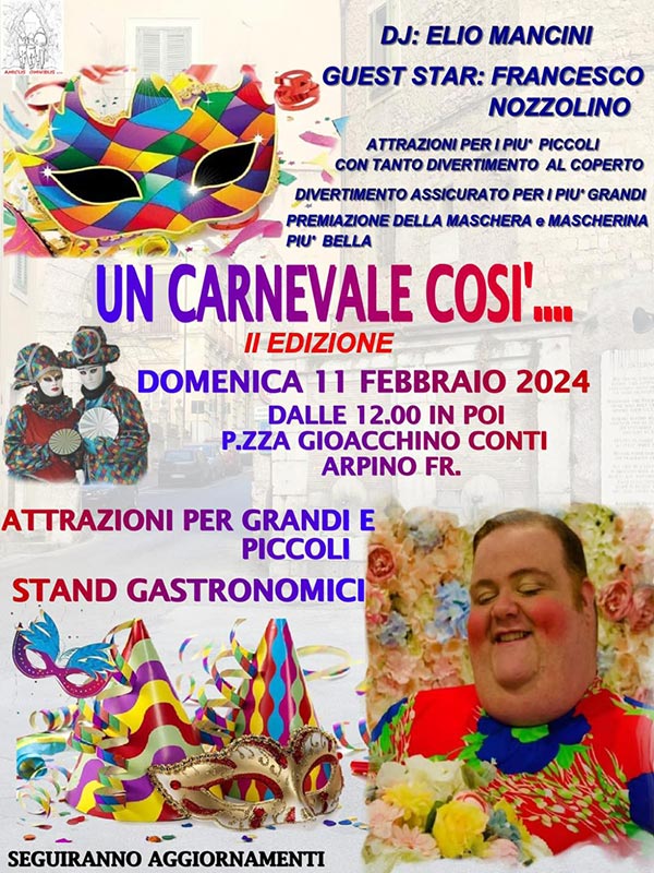 Un Carnevale Cos Benvenuti In Ciociaria In Provincia Di Frosinone