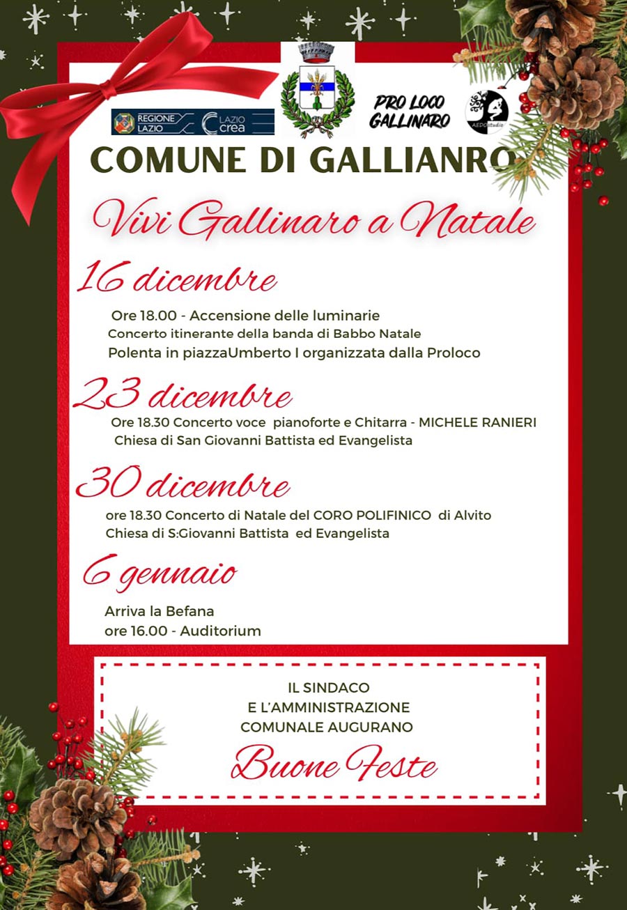 Vivi Gallinaro a Natale 2023