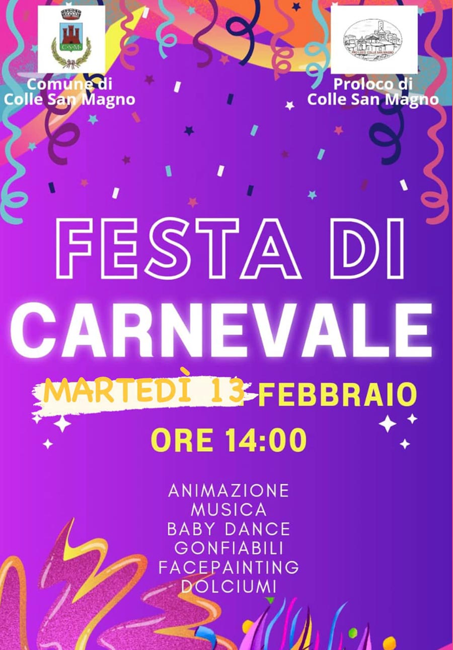 Festa di Carnevale 2024 Colle San Magno