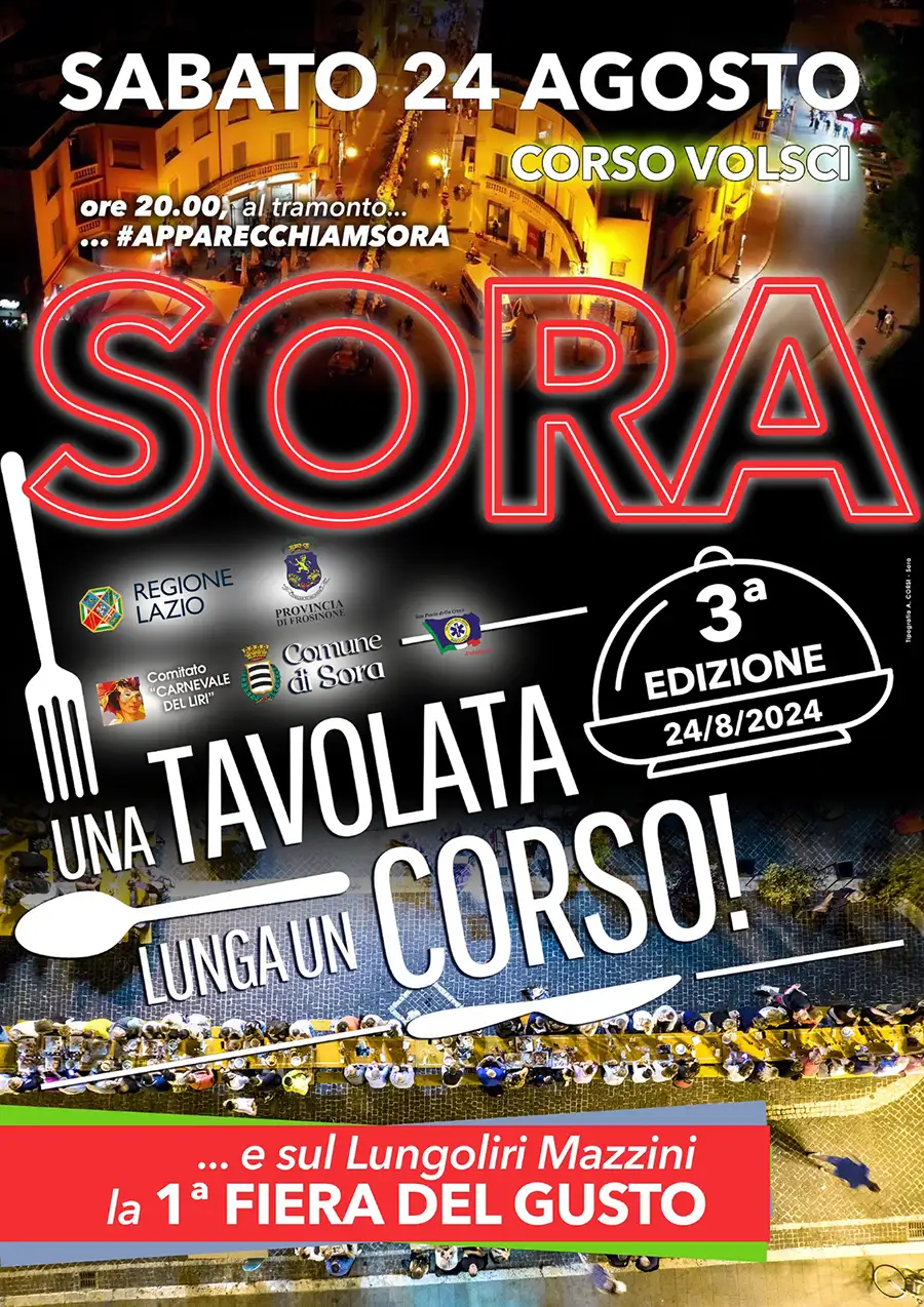 Una Tavolata Lunga un Corso 2024 Sora