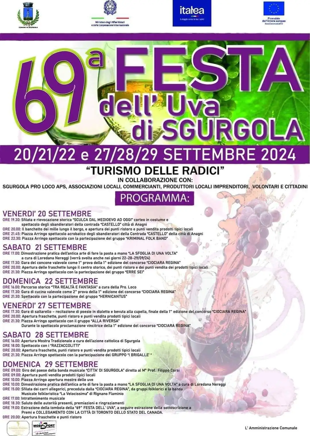 69ª Festa dell'Uva di Sgurgola