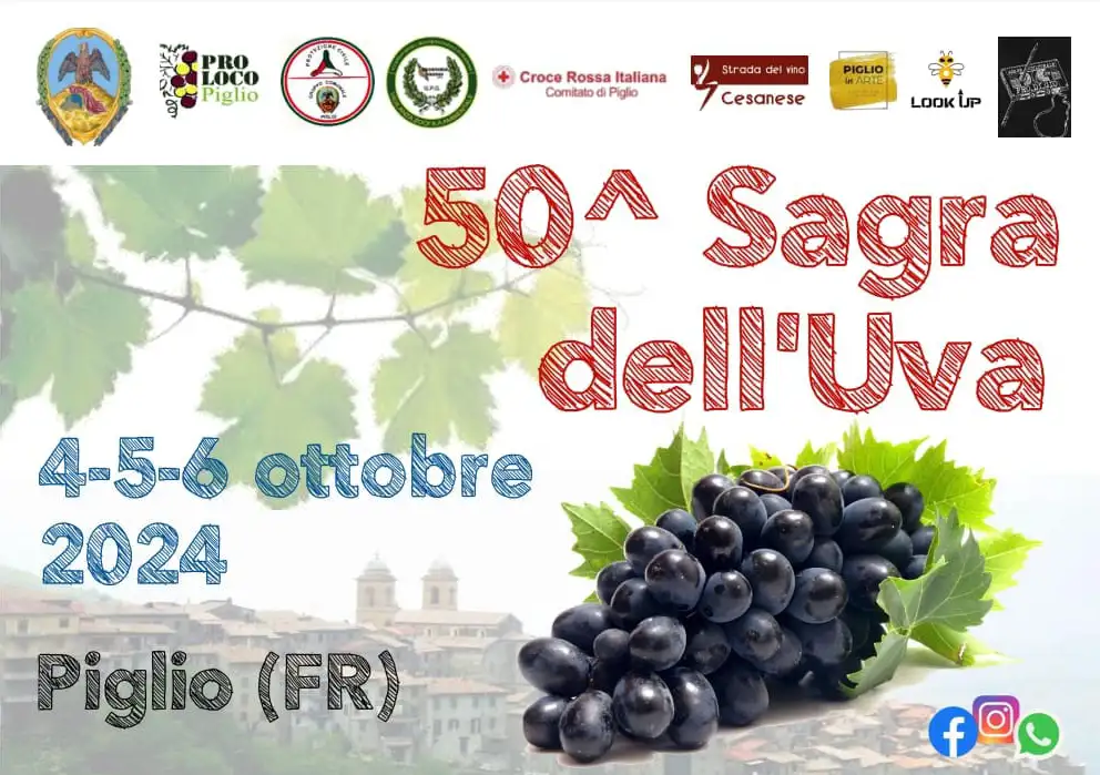 50ª Sagra dell'Uva Piglio 2024