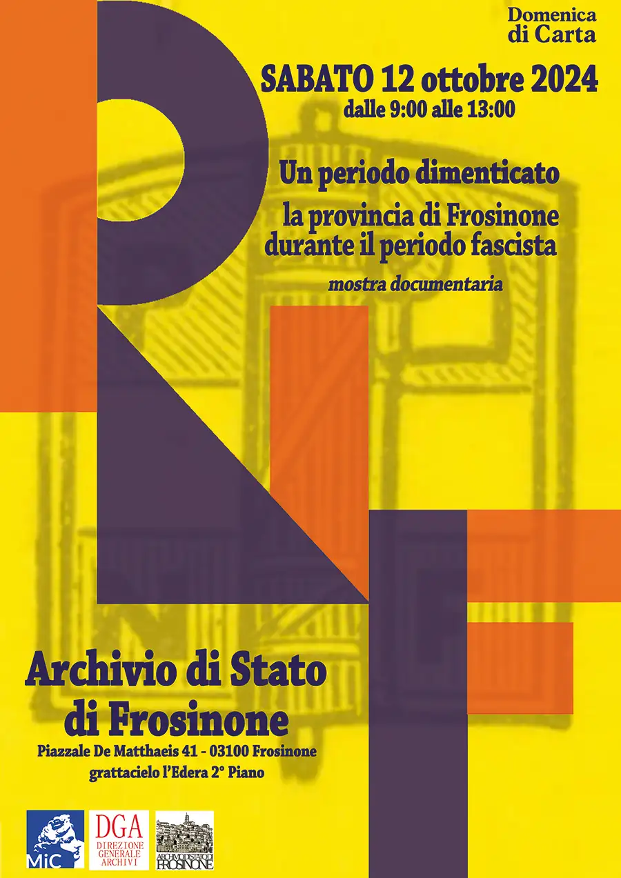 Mostra documentaria presso l'Archivio di Stato di Frosinone