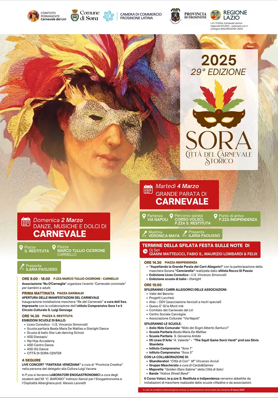 Sora Città del Carnevale Storico 2025