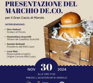 Presentazione marchio De.Co. al Gran Cacio di Morolo