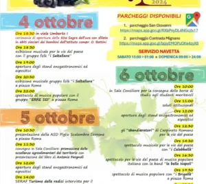 50ª Sagra dell'Uva Piglio 2024